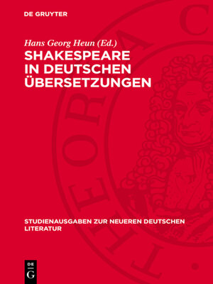 cover image of Shakespeare in deutschen Übersetzungen